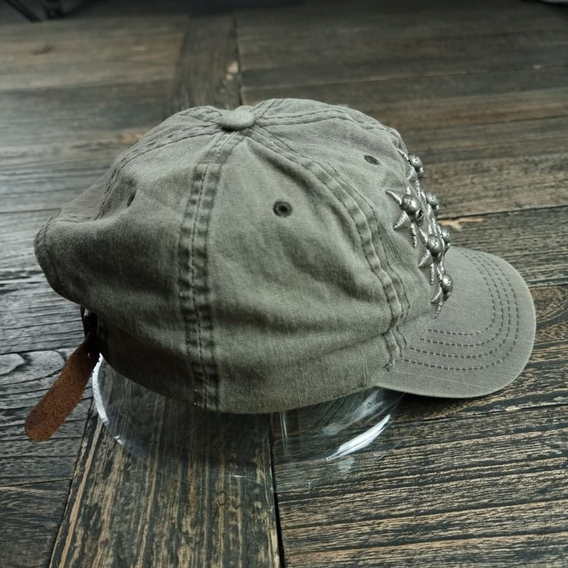 [빈티지] 가공 스컬 스타 자수 볼캡 M19714 상품이미지3