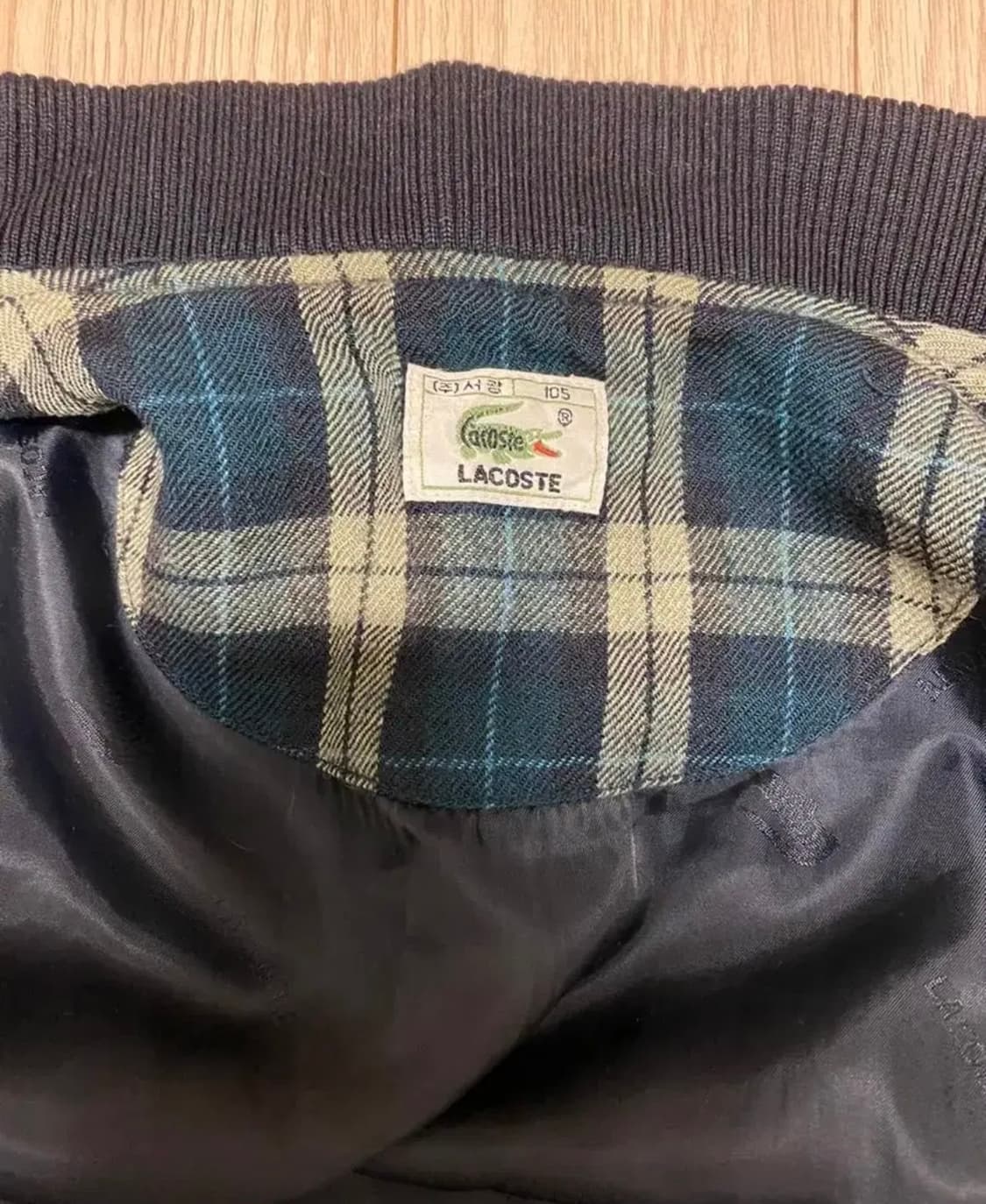 (빈티지) 라코스테 체크 블루종 상품이미지4
