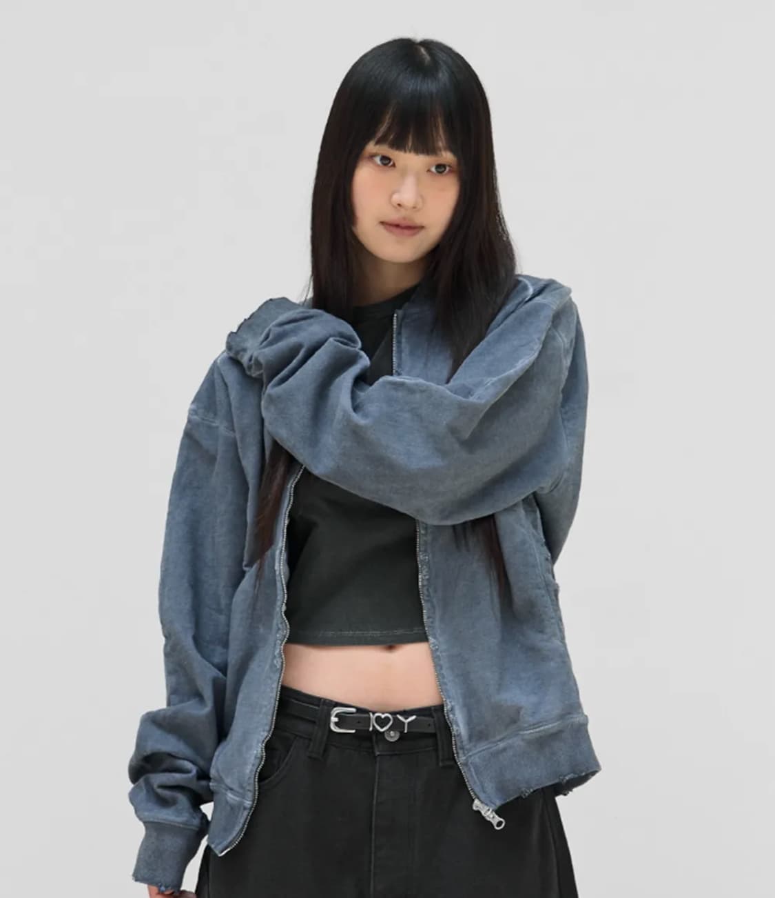 9999아카이브 웨이브 슬릿 봄버 자켓 상품이미지1