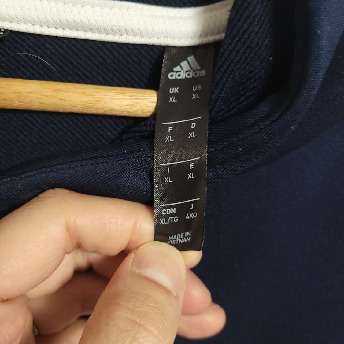 (XL) ADIDAS 아디다스 바스켓볼 클럽 삼선 후드집업 네이비 상품이미지6