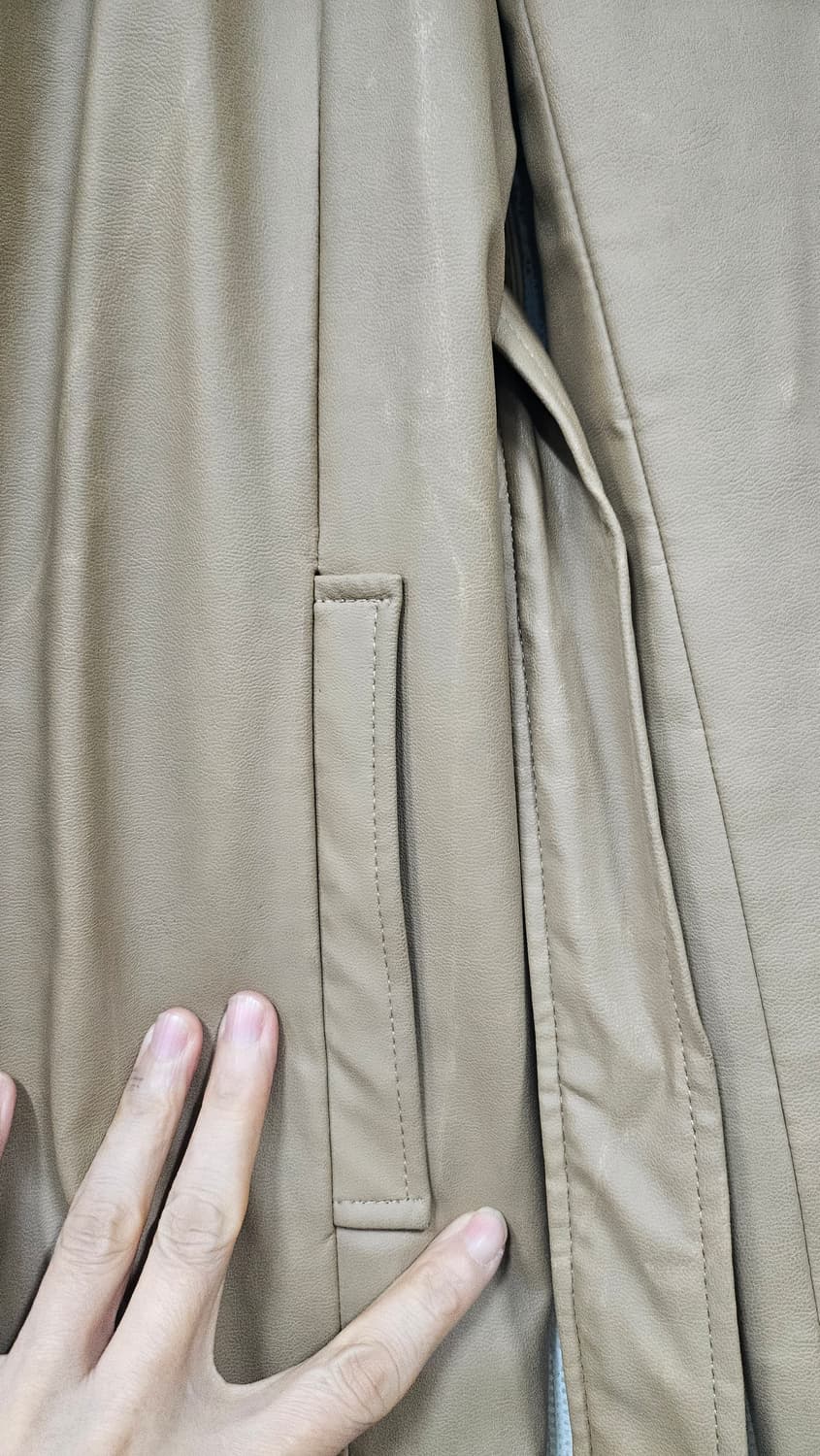 합성피혁 가죽 롱코트  상품이미지6