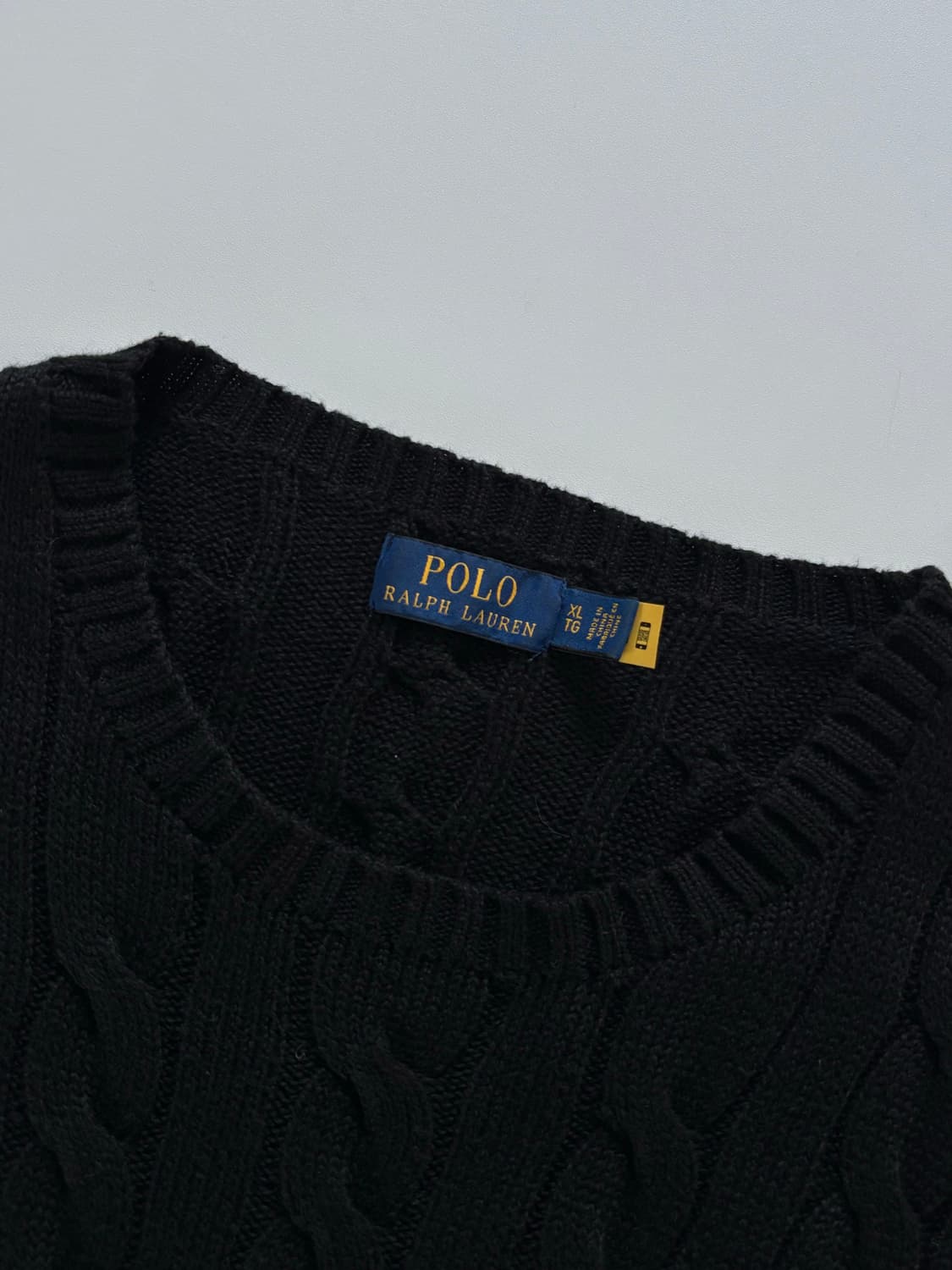 Polo 폴로 랄프로렌 신형 큐알 블랙 케이블 니트 상품이미지4