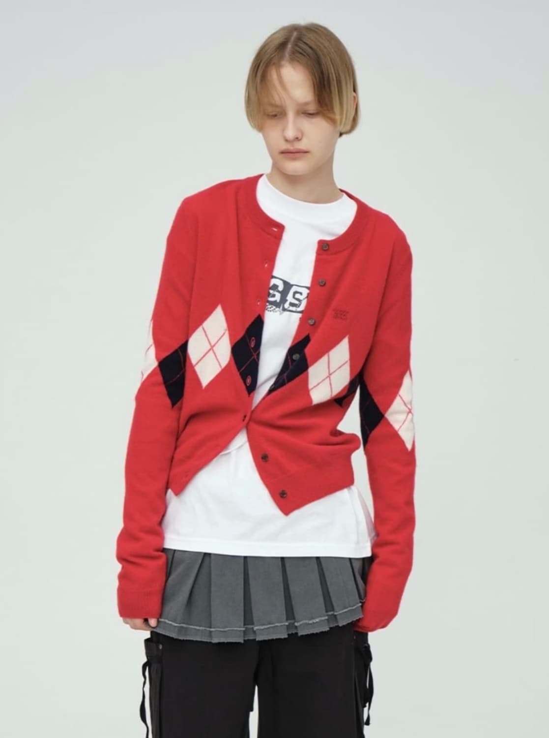 마지셔우드 가디건 레드 상품이미지2