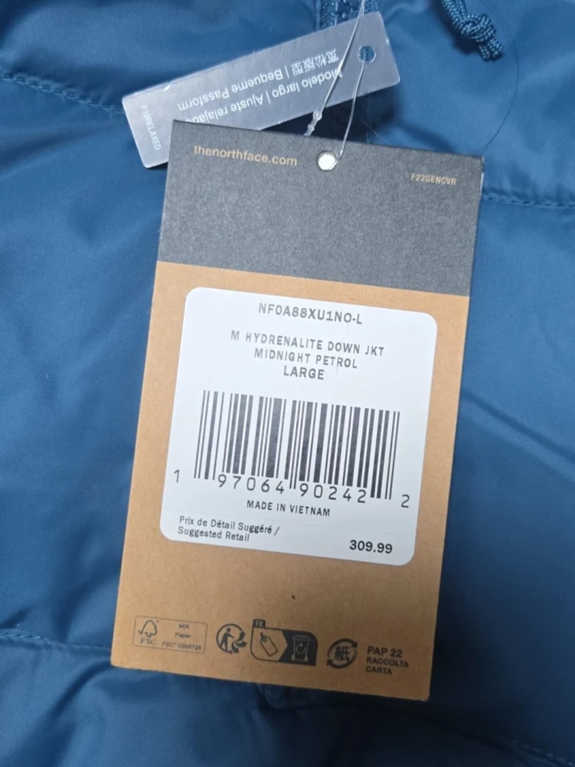 노스페이스 하이드레날라이트 다운 자켓 L 새상품 상품이미지4