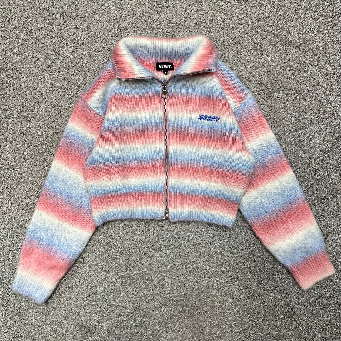 [우먼95] 널디 크롭니트집업 상품이미지1