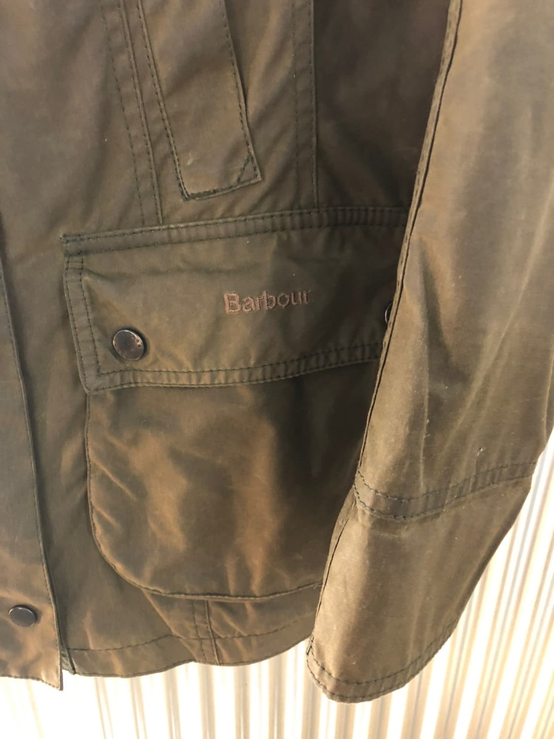 바버 여성 왁스 자켓 UK10 상품이미지3