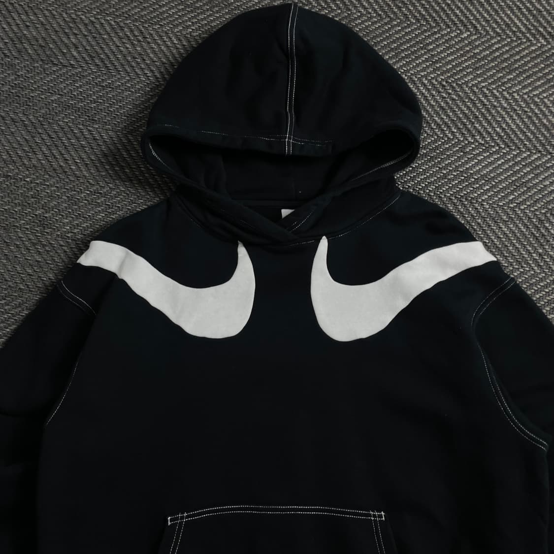 나이키 신형 더블 스우시 블랙 후드 티셔츠y 4124 상품이미지5