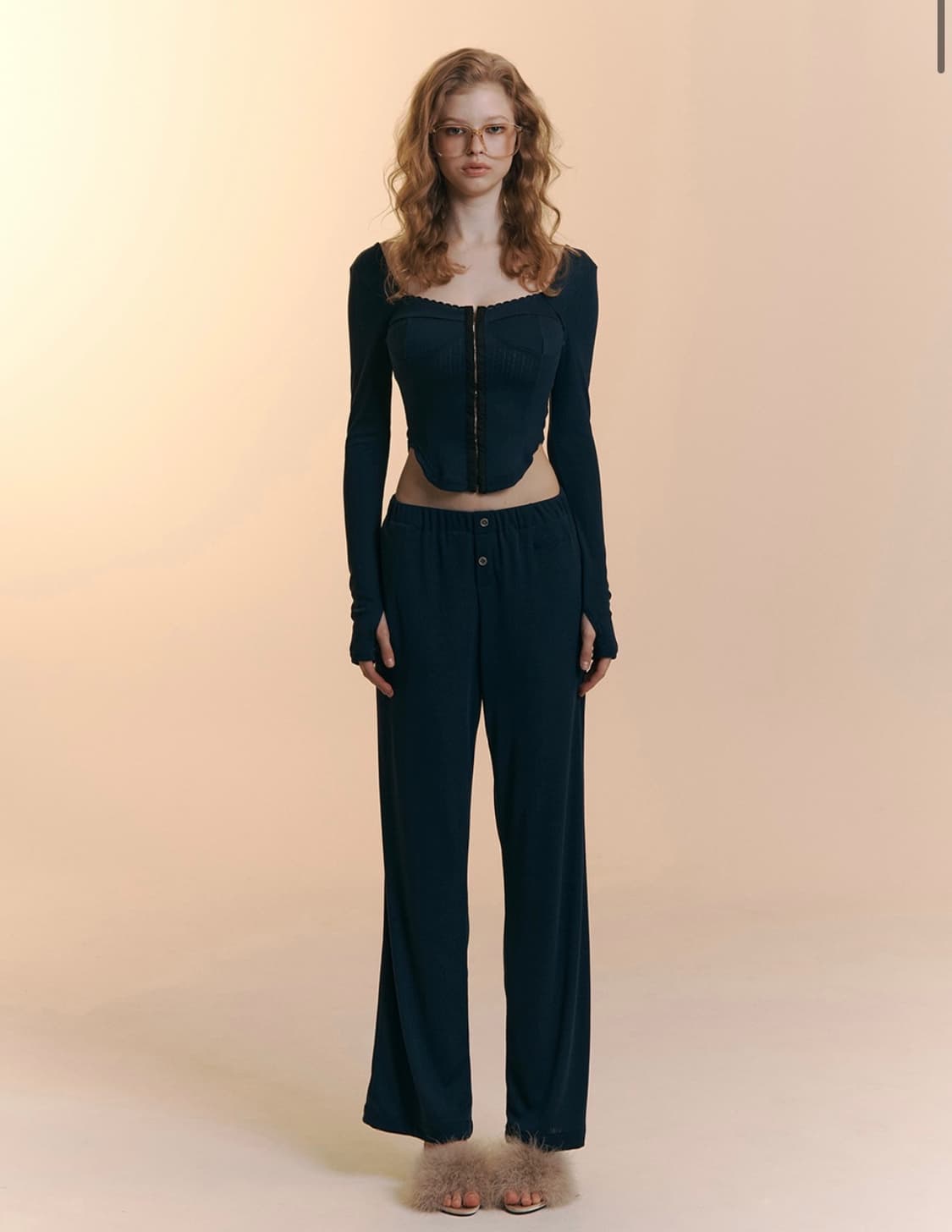 플리즈노팔로우 Joan Lounge Pants (Navy) 상품이미지3