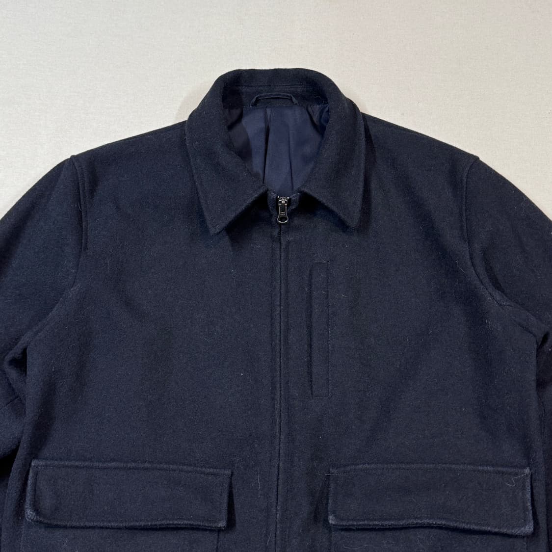 L) GU 네이비 울 블루종 봄버 자켓 상품이미지3