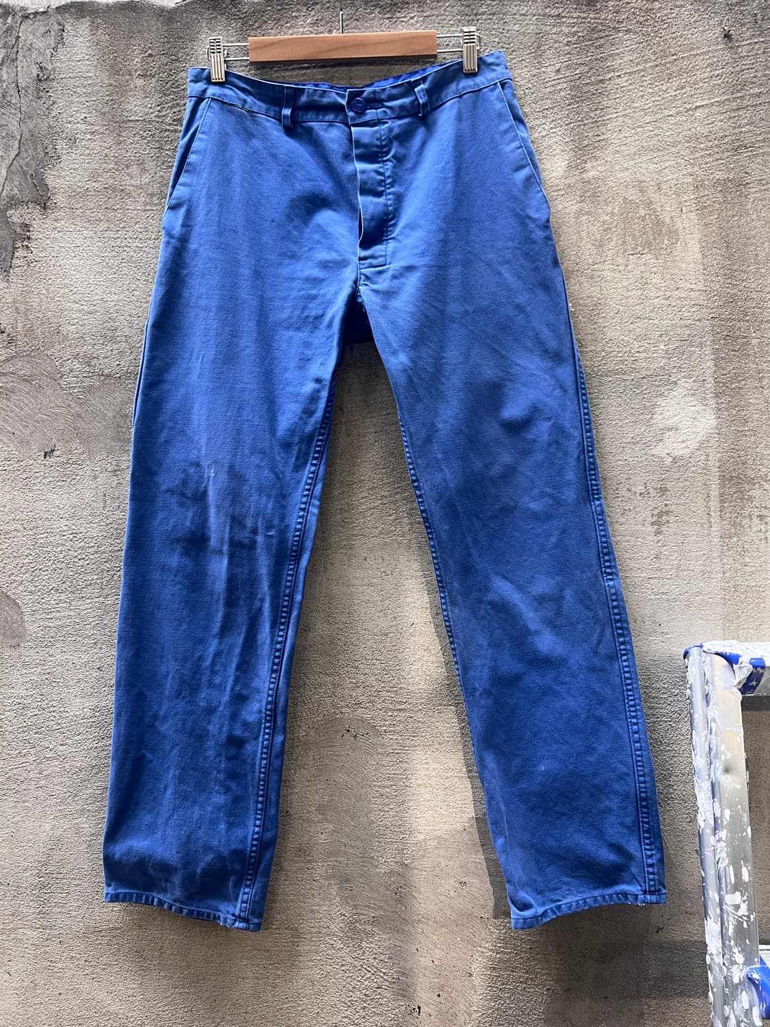 프렌치 코튼 트윌 블루 워크 팬츠  상품이미지1