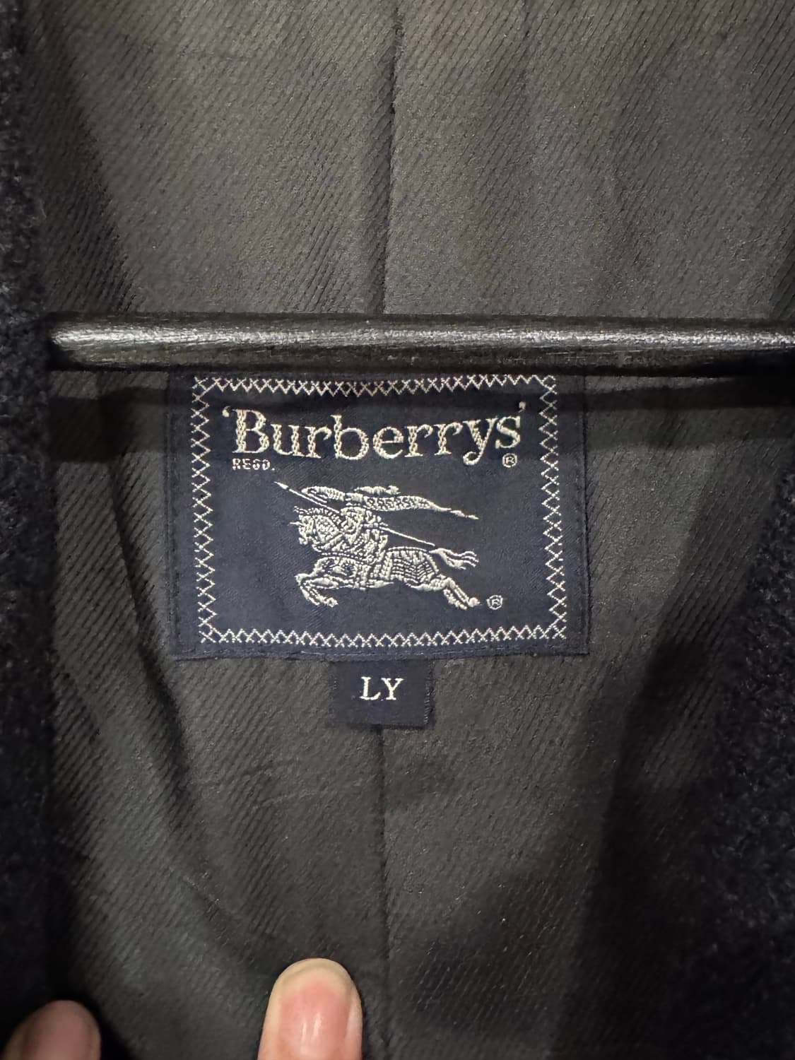 90s 버버리 다크그레이 3B 울 자켓  상품이미지3