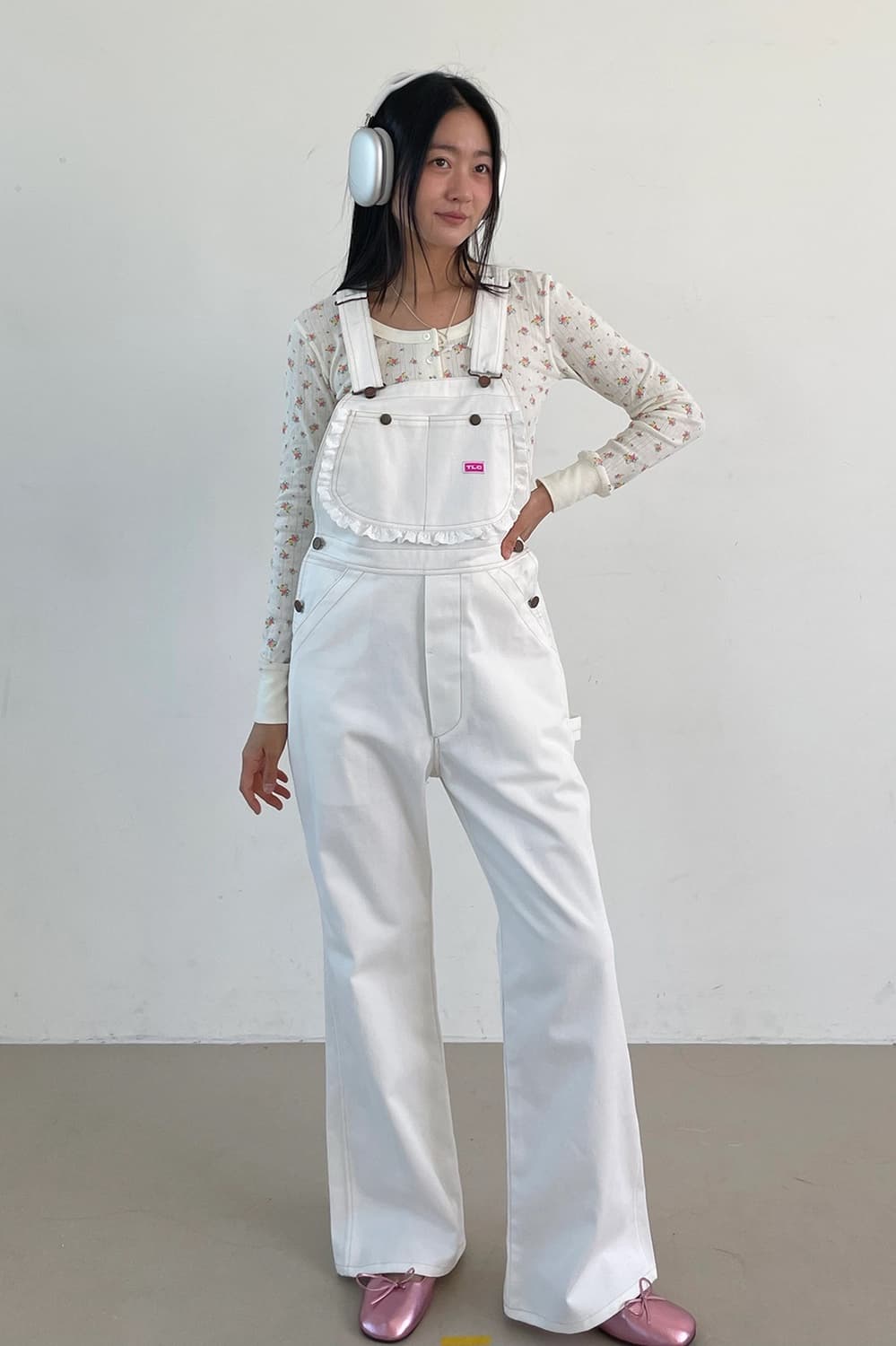 더러브컴즈 tlc 레이스 디테일 오버롤 M 새상품 상품이미지1