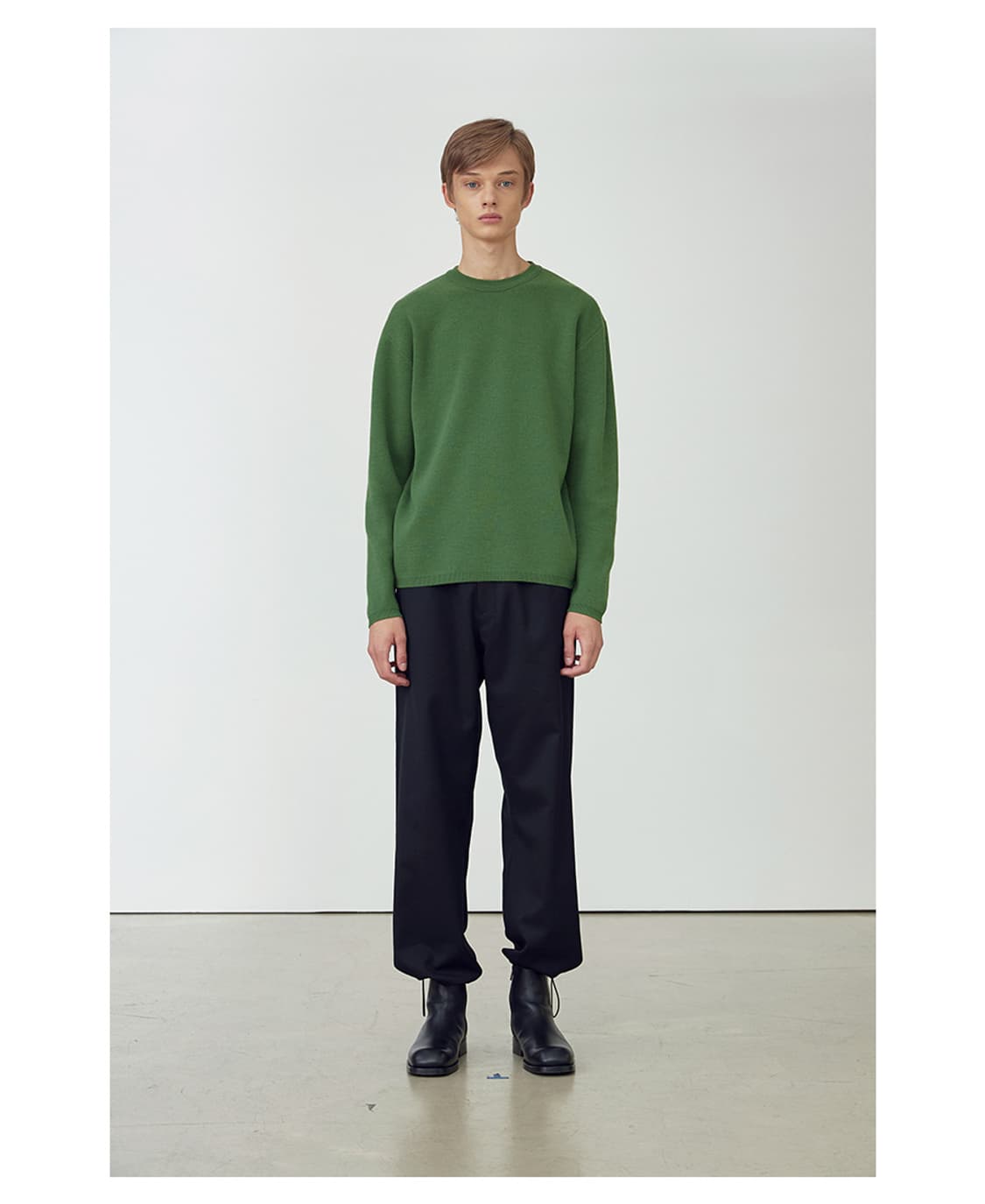 쿠어 울 니트 그린 L사이즈 새상품 상품이미지6