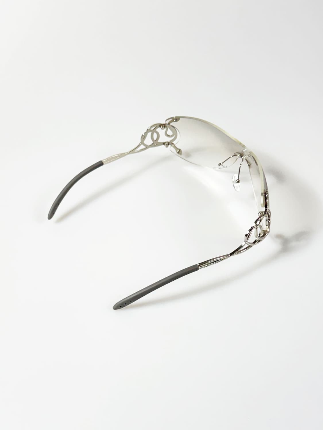 실버 스퀘어 클리어 고글 프레임 빈티지 선글라스 상품이미지4