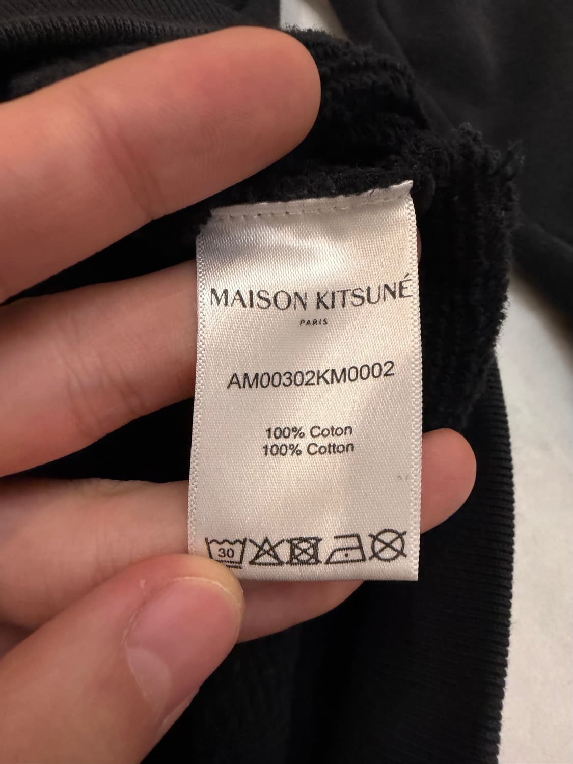 메종키츠네 트리컬러 폭스 맨투맨 스웻셔츠 블랙 상품이미지5