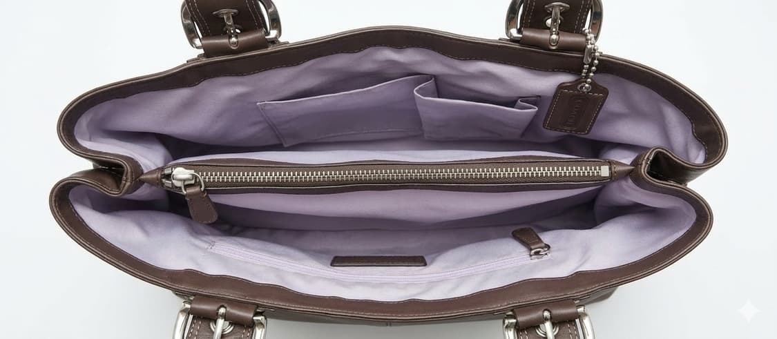 코치 브라운 레더 숄더백 상품이미지3