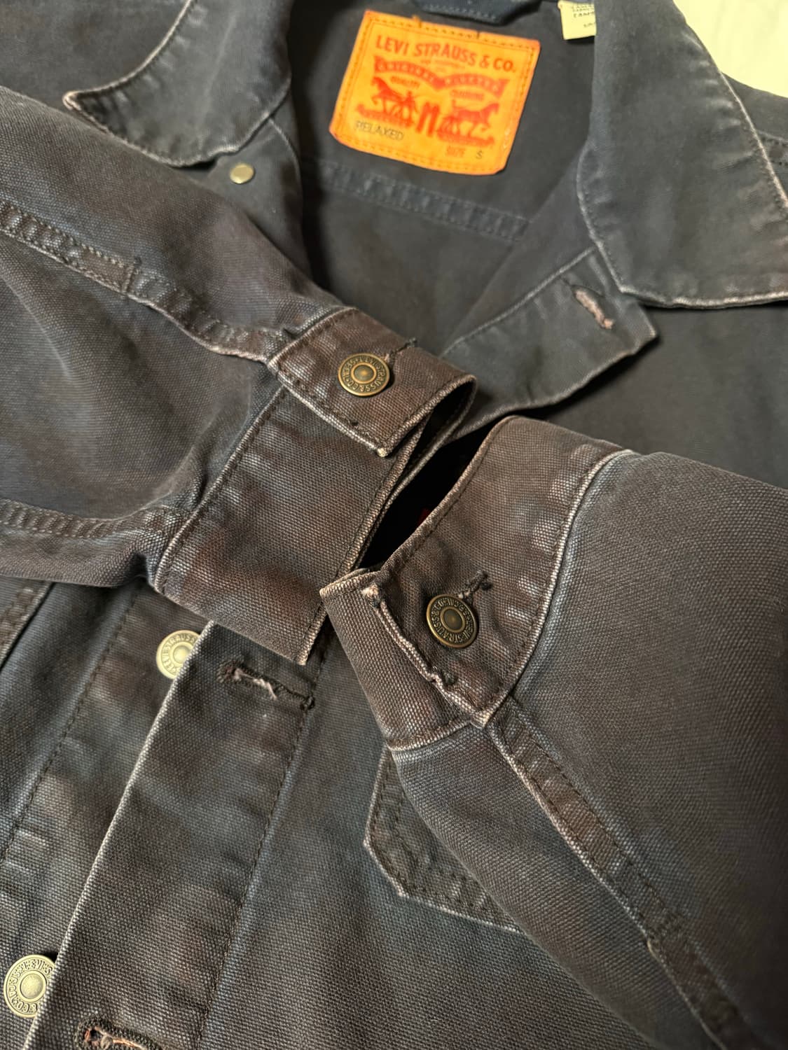 리바이스 썬라이즈 트러커 네이비 s 상품이미지3