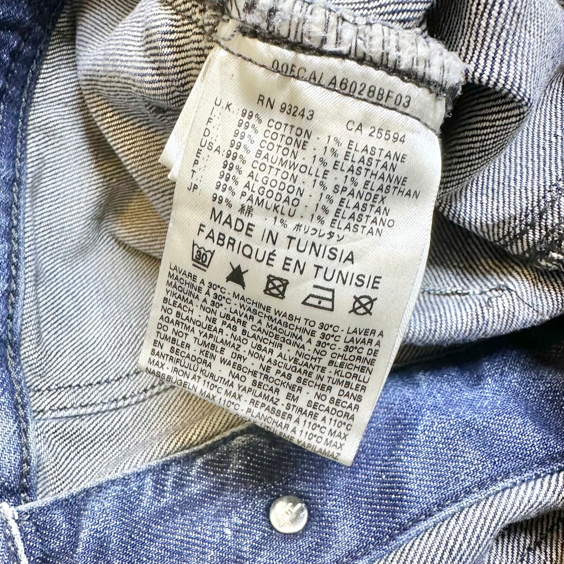 디젤 크롭 데님자켓 상품이미지7