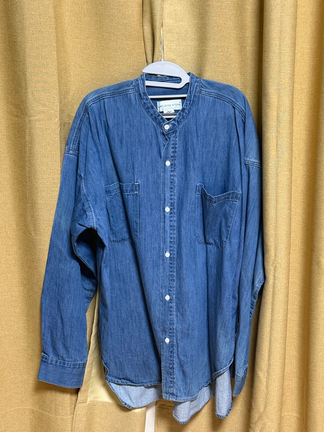 LAFUDGE STORE 데님 차이나 카라 셔츠 L 상품이미지1