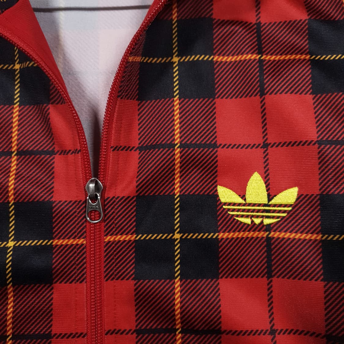 아디다스 유로파 희귀 대장급 파이어버드 타탄 체크 버팔로 트랙탑 져지 상품이미지5