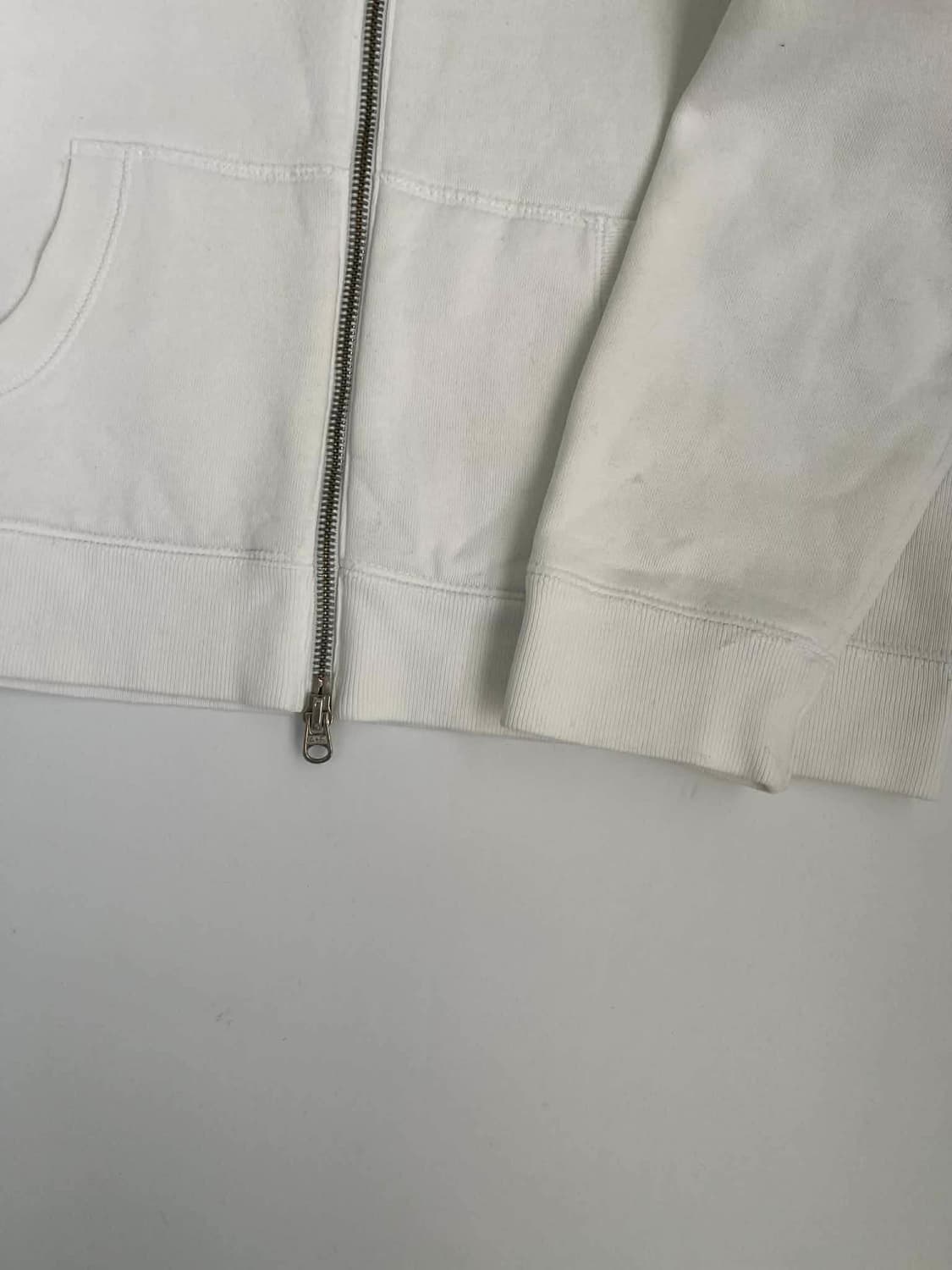 [L] 아베크롬비 Y2K 화이트 크롭 후드집업 스웻 져지 상품이미지7