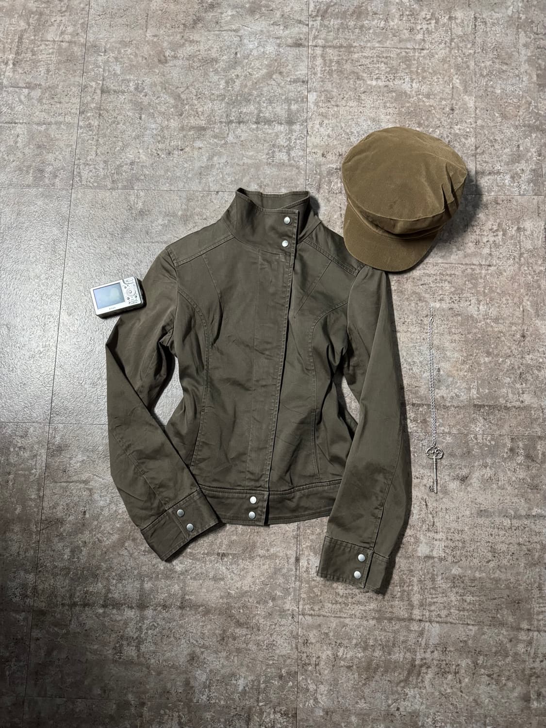 스컬프 스냅 버튼 자켓 상품이미지1