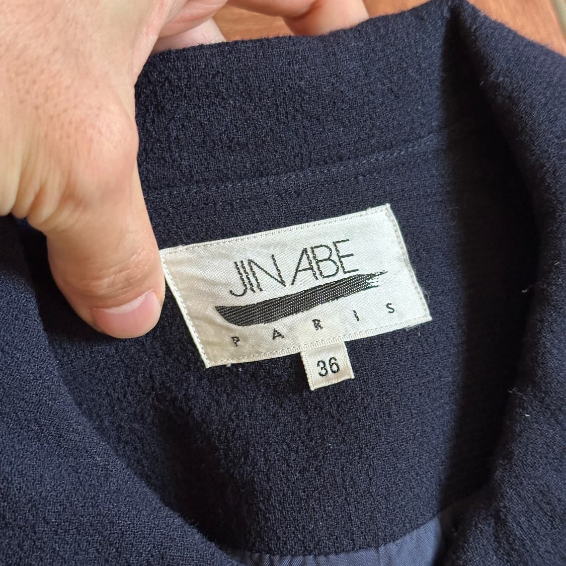 80-90‘s Jin abe paris drape wool jacket 상품이미지8