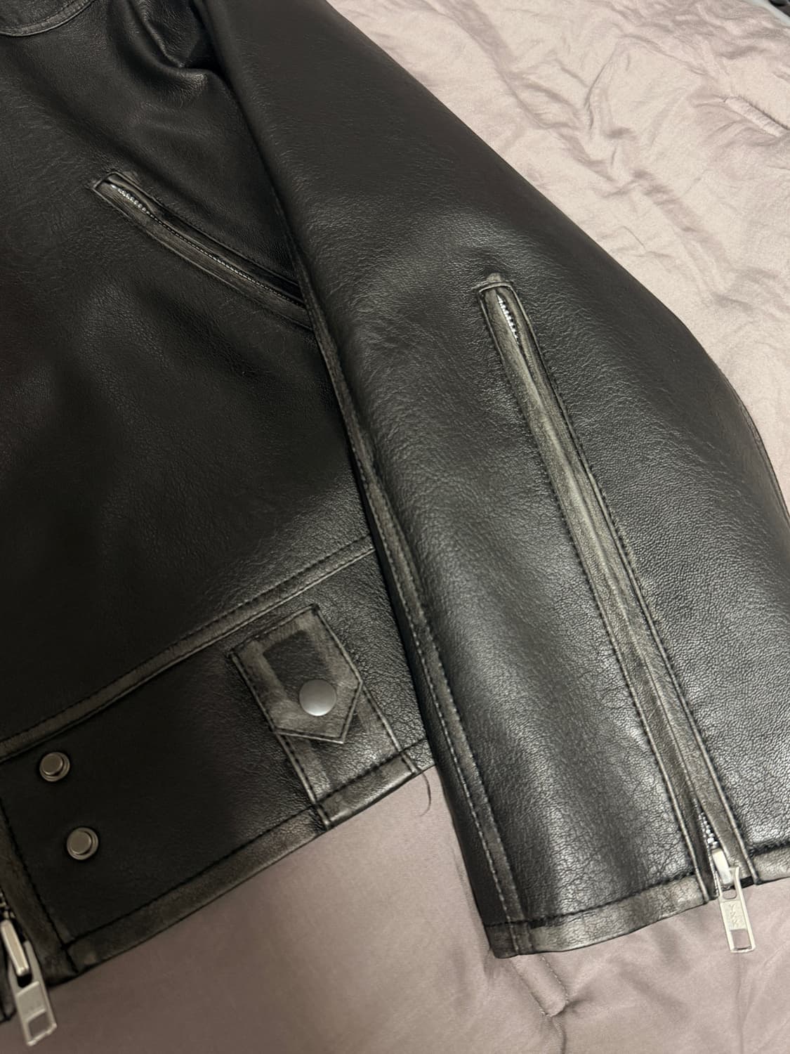 알렌느 3D 디스트레스 포우레더 자켓 블랙 2 상품이미지8