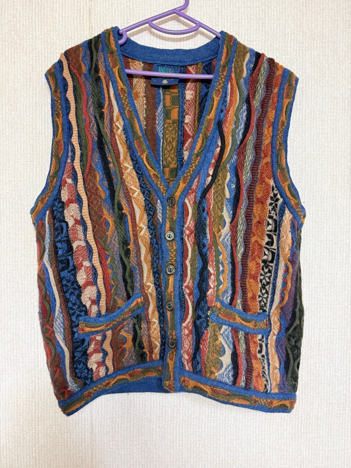 림노스 빈티지 쿠지 스타일 조끼 L 상품이미지1