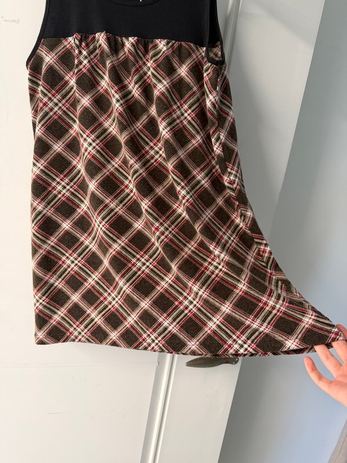 일본빈티지 그런지 체크 슬리브리스 상품이미지6