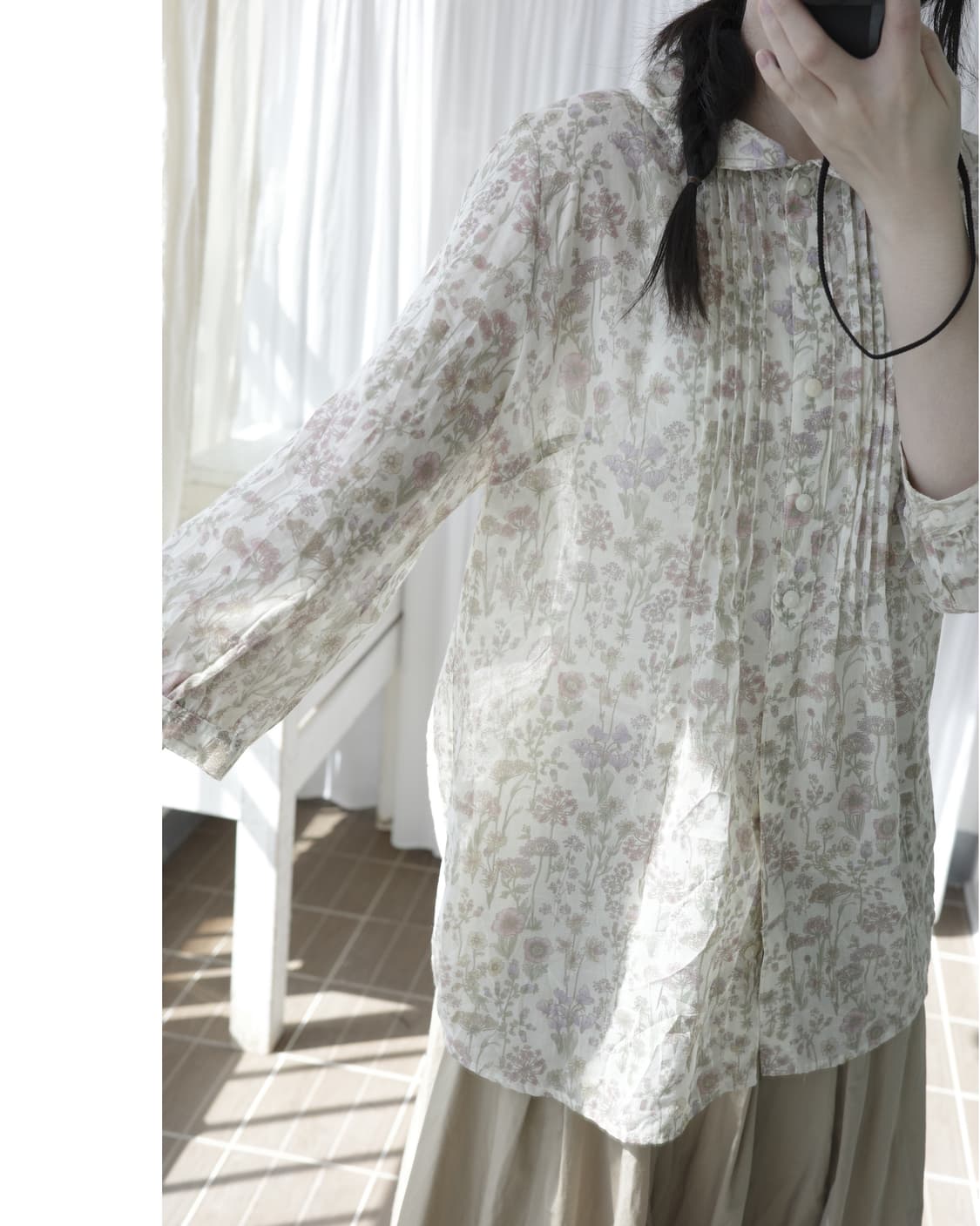 Flower vintage round shirts 상품이미지6