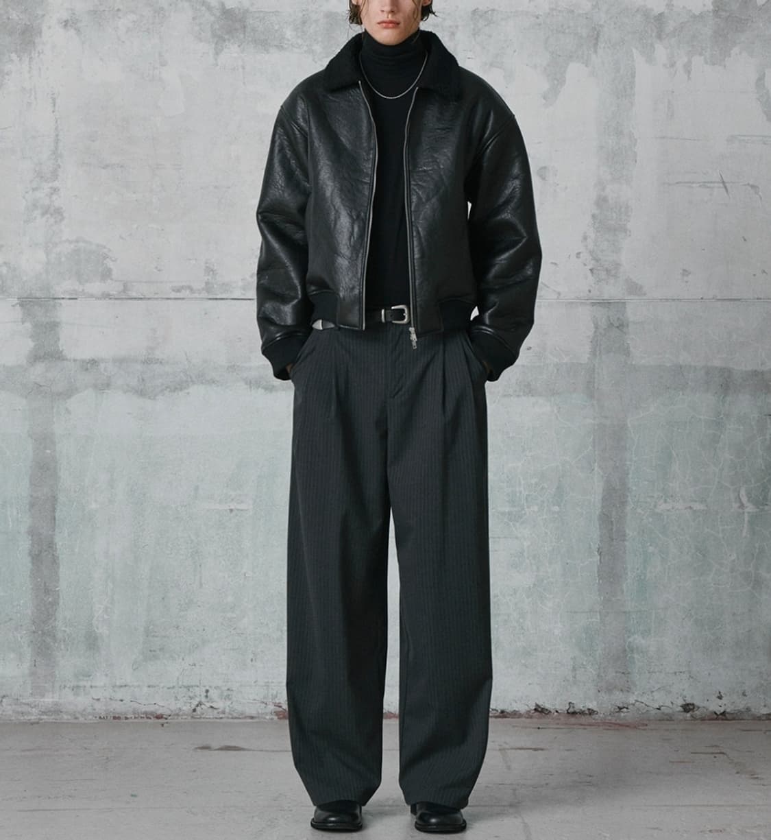 [100]굿라이프웍스 빈티지 무스탕 봄버 자켓 상품이미지1