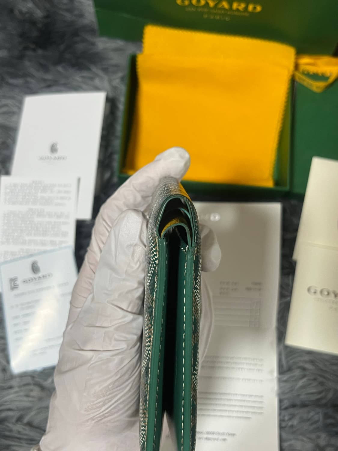 (풀박스)고야드 빅투와르 반지갑 그린 상품이미지10