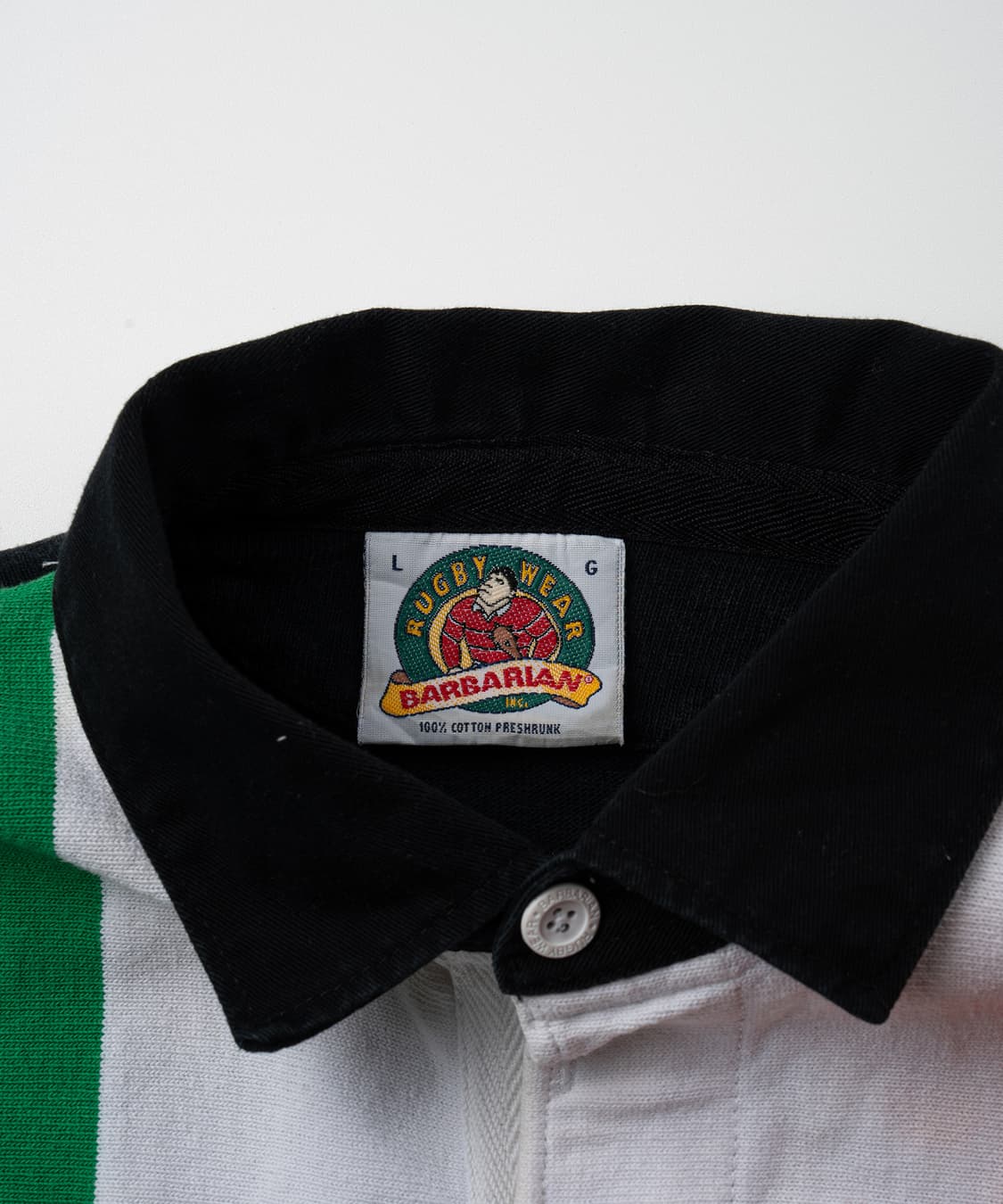 (105) 90's 바바리안 "아일랜드 플래그" 헤비 럭비 져지 상품이미지5