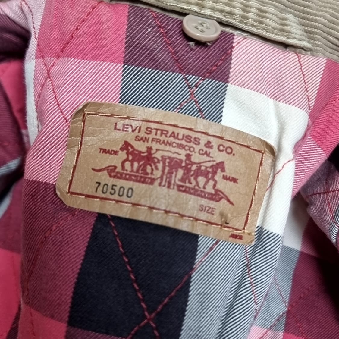 일본제 90s 리바이스 코듀로이 자켓 브라운(100) 상품이미지7