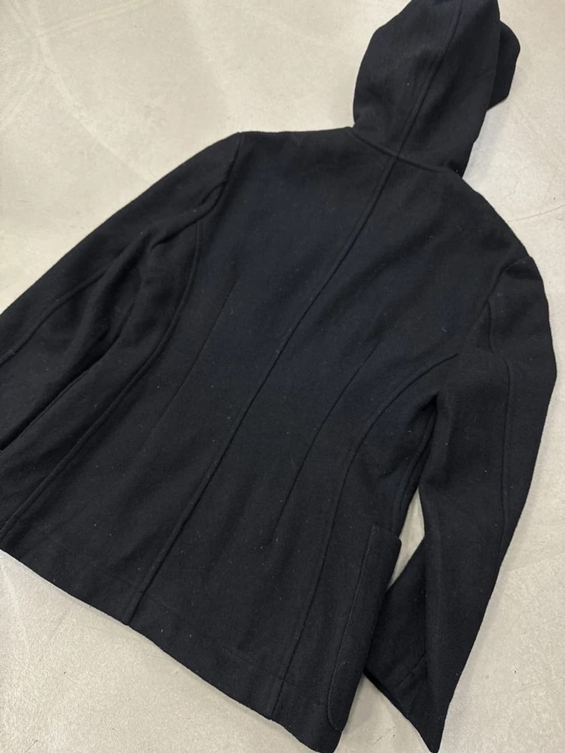 꼼데가르송 트리콧 울 후드 코트 상품이미지4