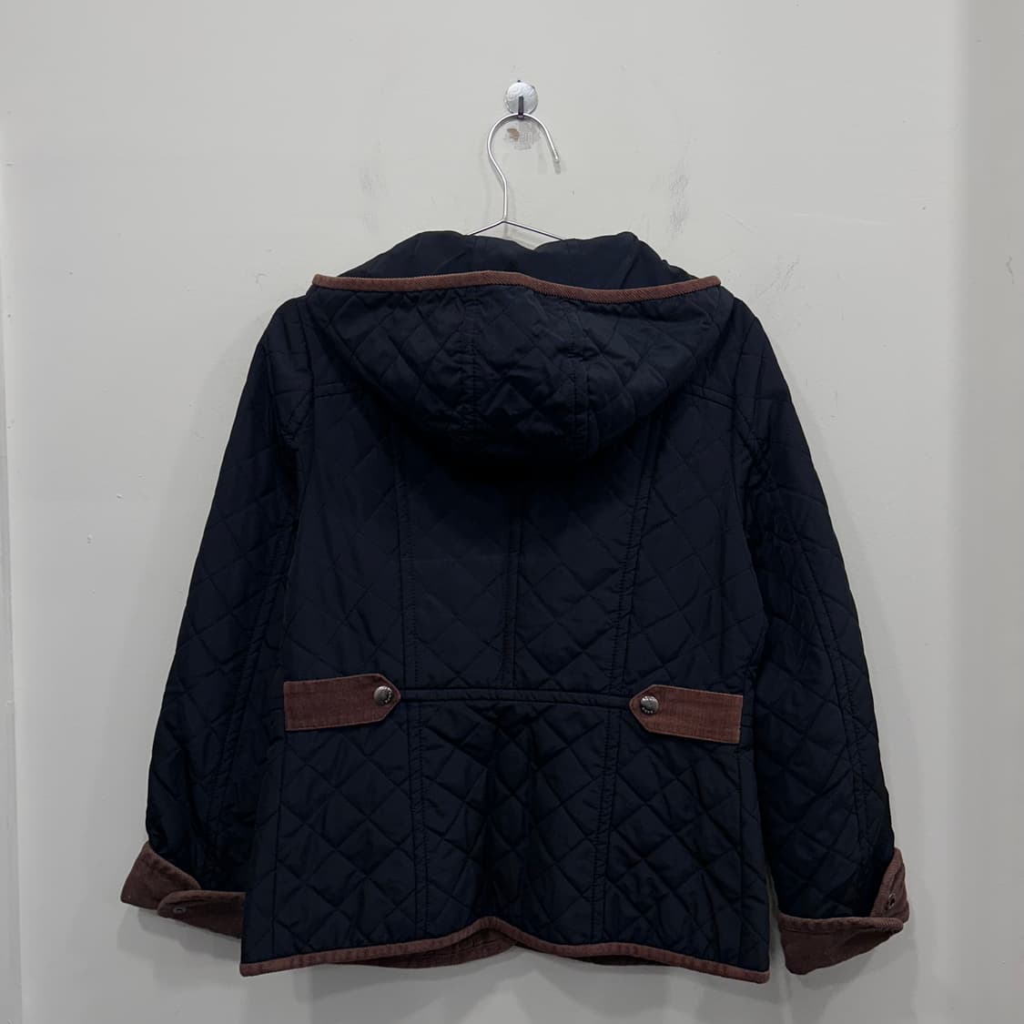 BCBG 코듀로이 레더 후드 퀼팅자켓 상품이미지5