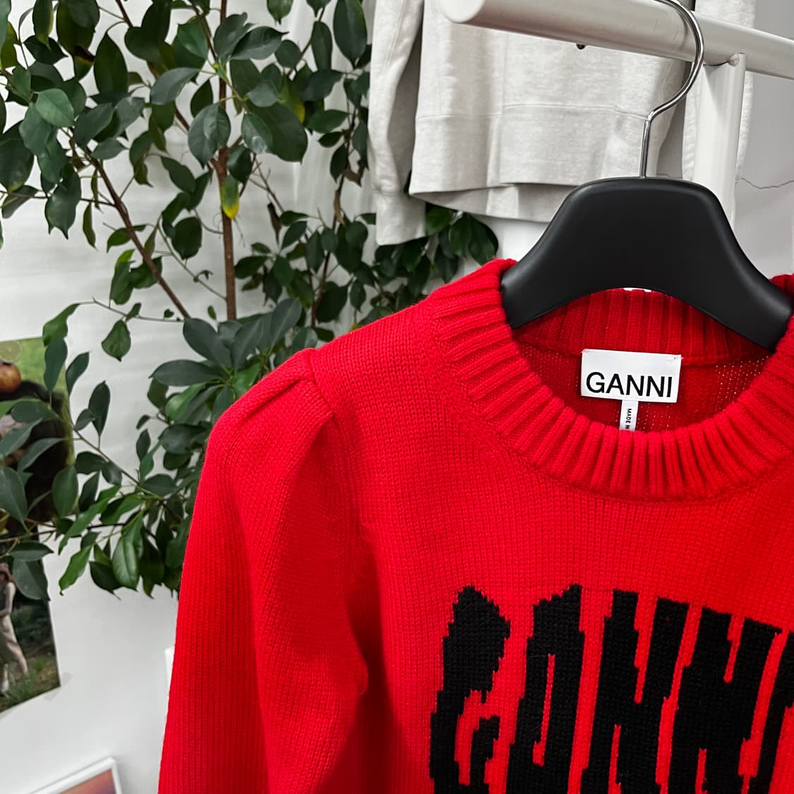 가니 숄더 퍼프 니트 S 상품이미지3