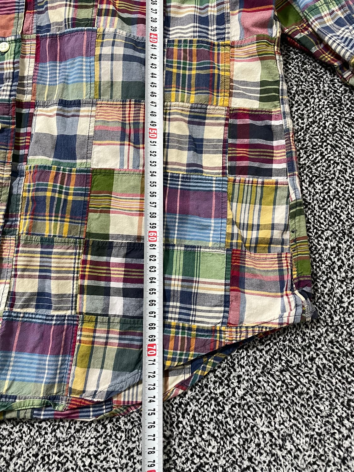 빈티지9. 폴로랄프로렌 커스텀핏 체크셔츠 패치워크 긴팔 셔츠 상품이미지5