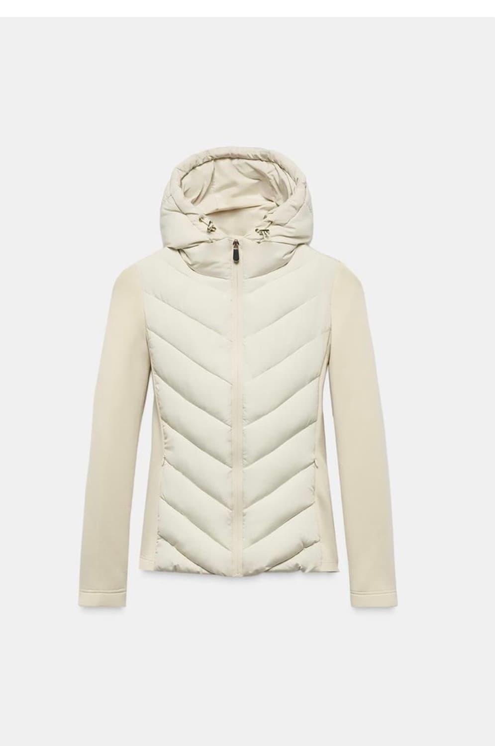 택있음) 자라 화이트 후드 경량패딩 상품이미지1