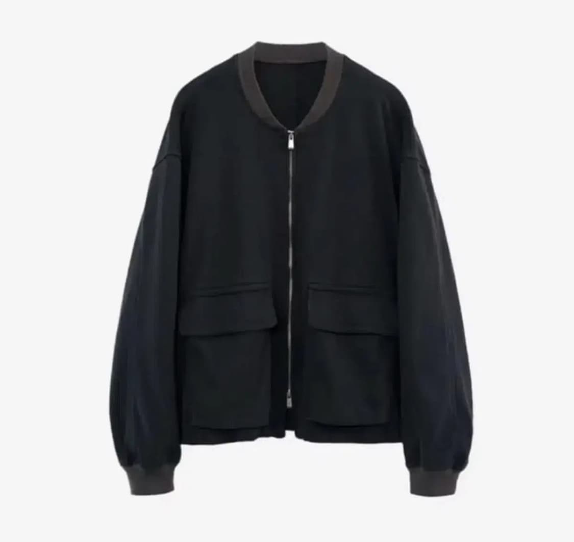 [3] 폴리테루 워시드 저지 자켓 블랙 상품이미지1