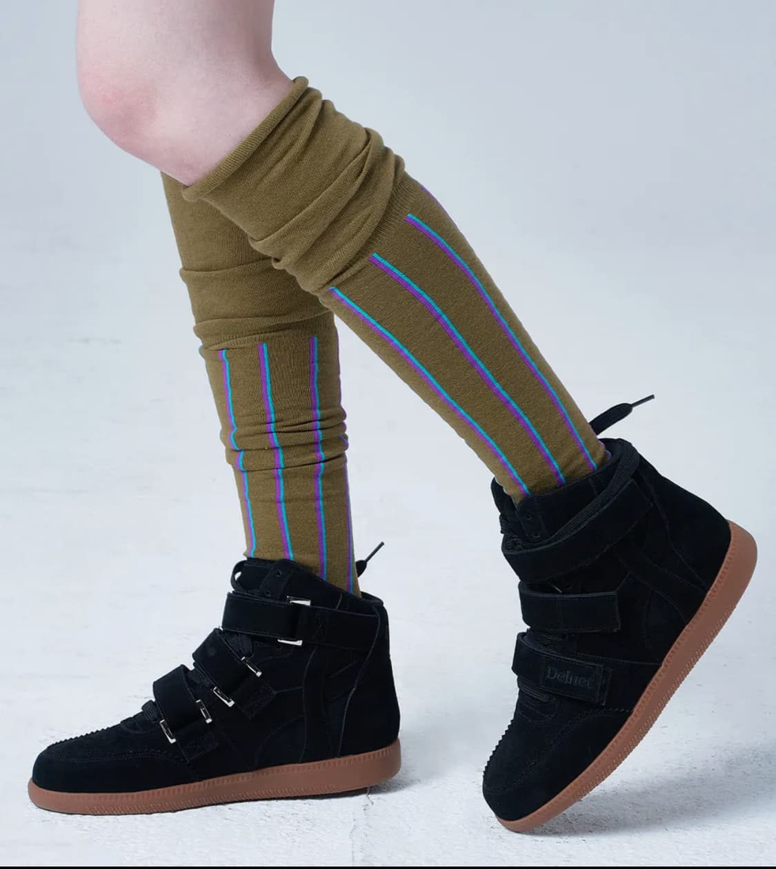 다이닛 HIGH TOP SNEAKERS IN BLACK 상품이미지2