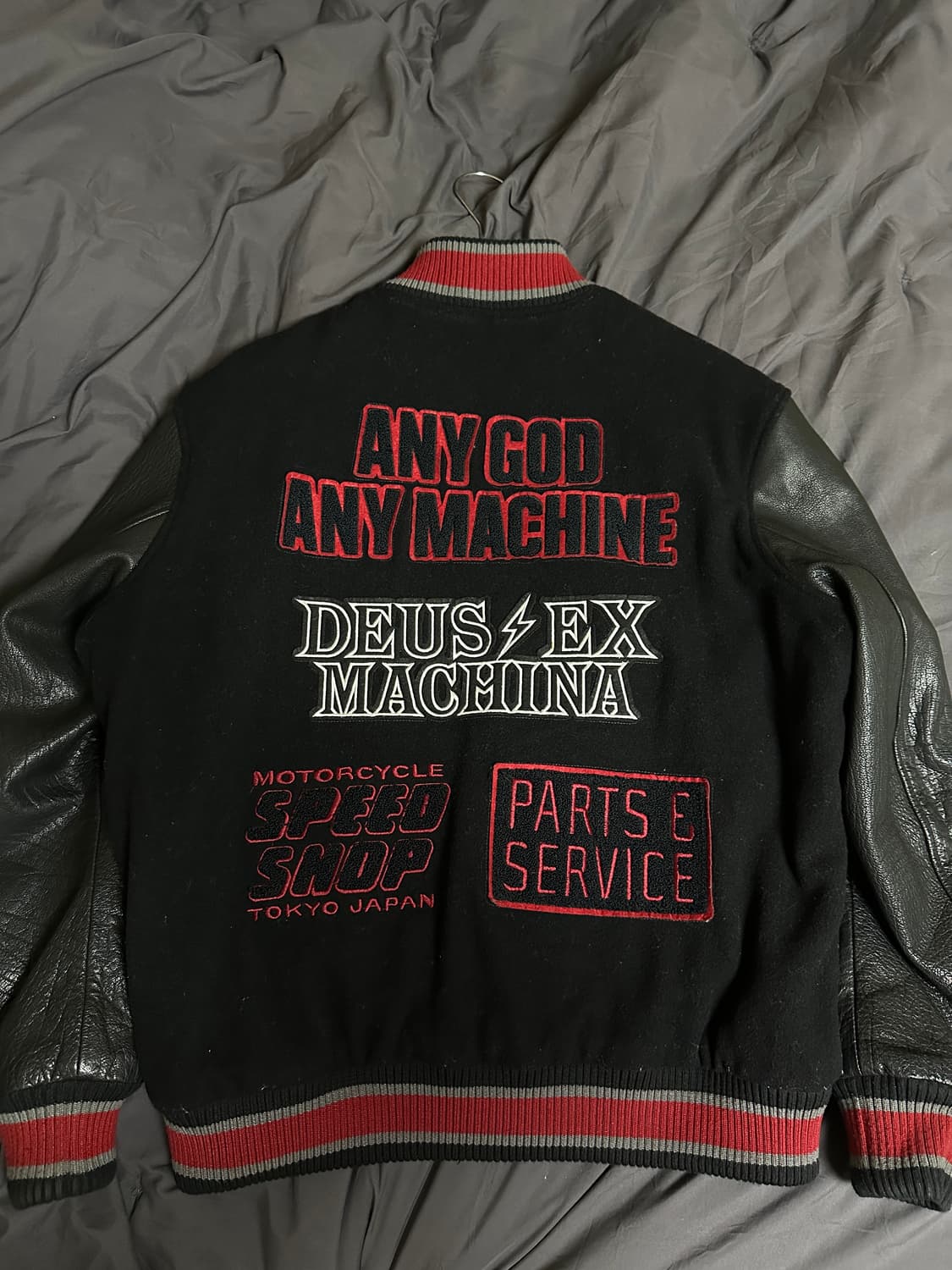 데우스 엑스 마키나/스피드샵 봄버(레더 바시티 자켓) (XL) 상품이미지2