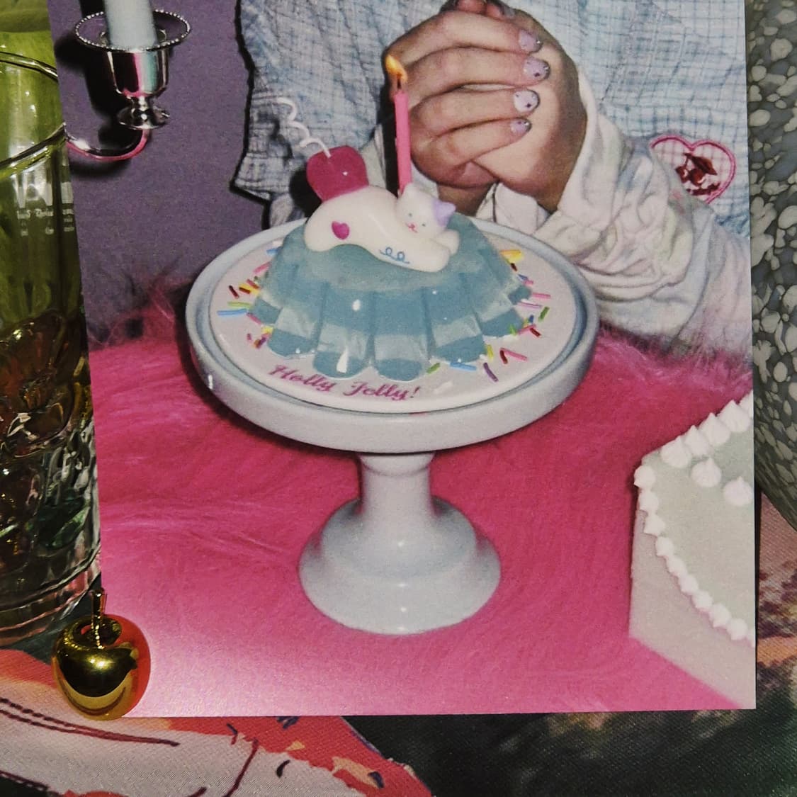 90s 일본 와코 황동 사과 엽서 홀더 1p 상품이미지6
