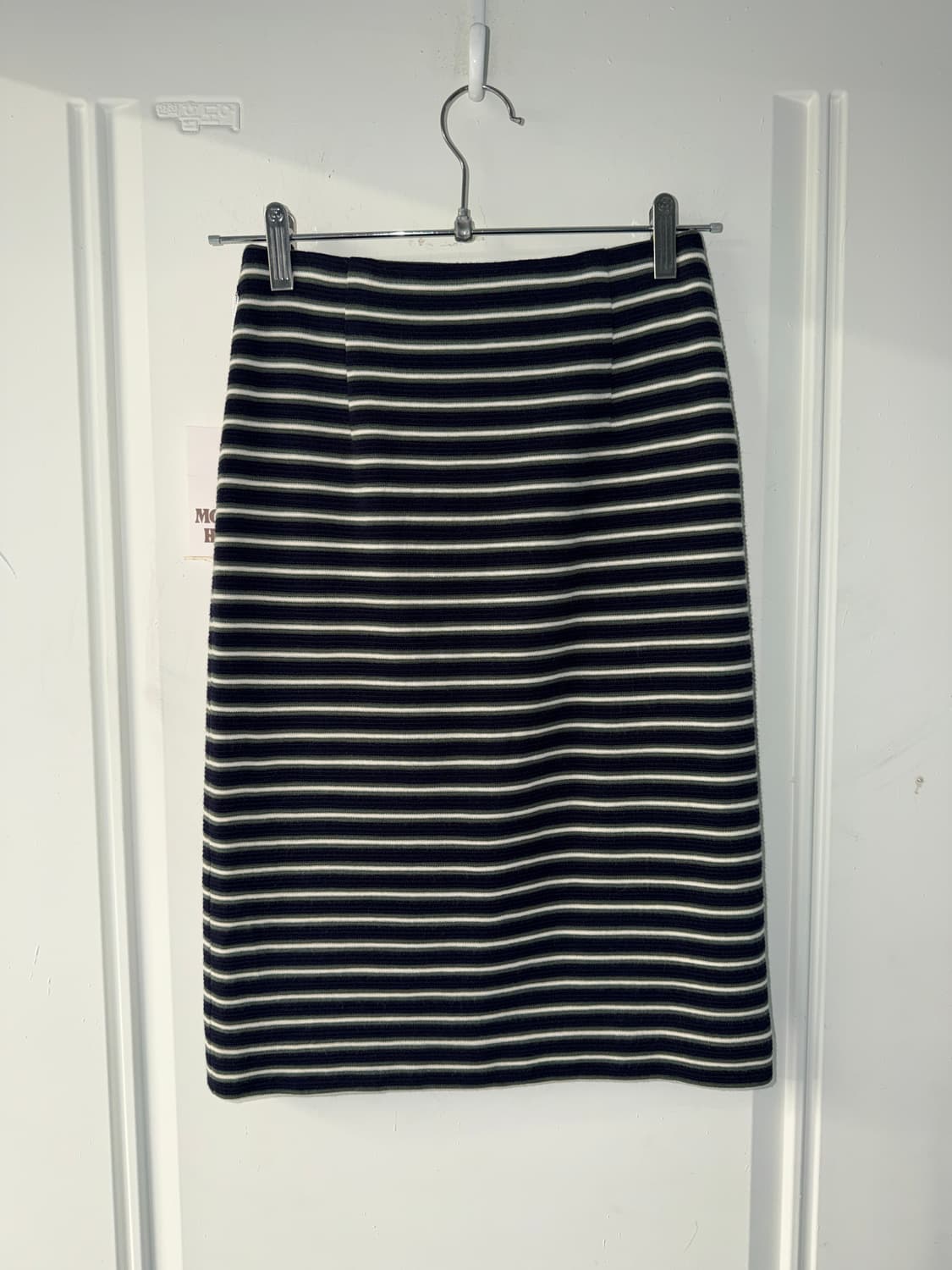 일본빈티지 네이비그린 울 미디스커트 상품이미지5