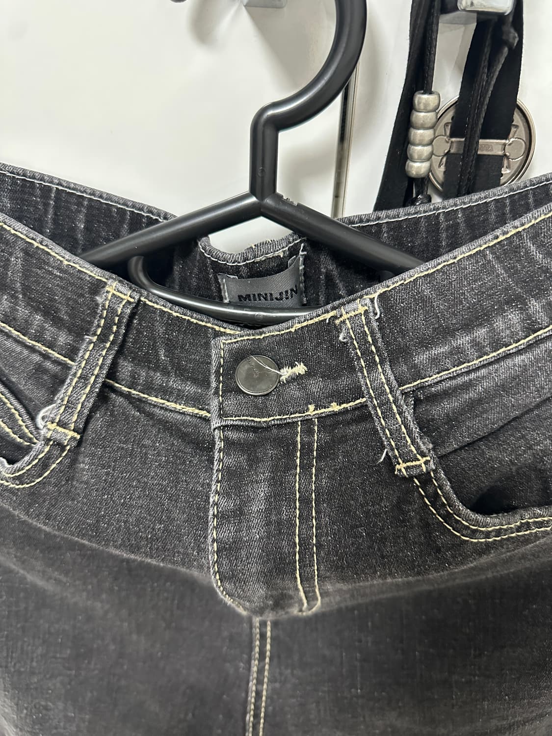 하이웨스트 스판 생지 팬츠 상품이미지4