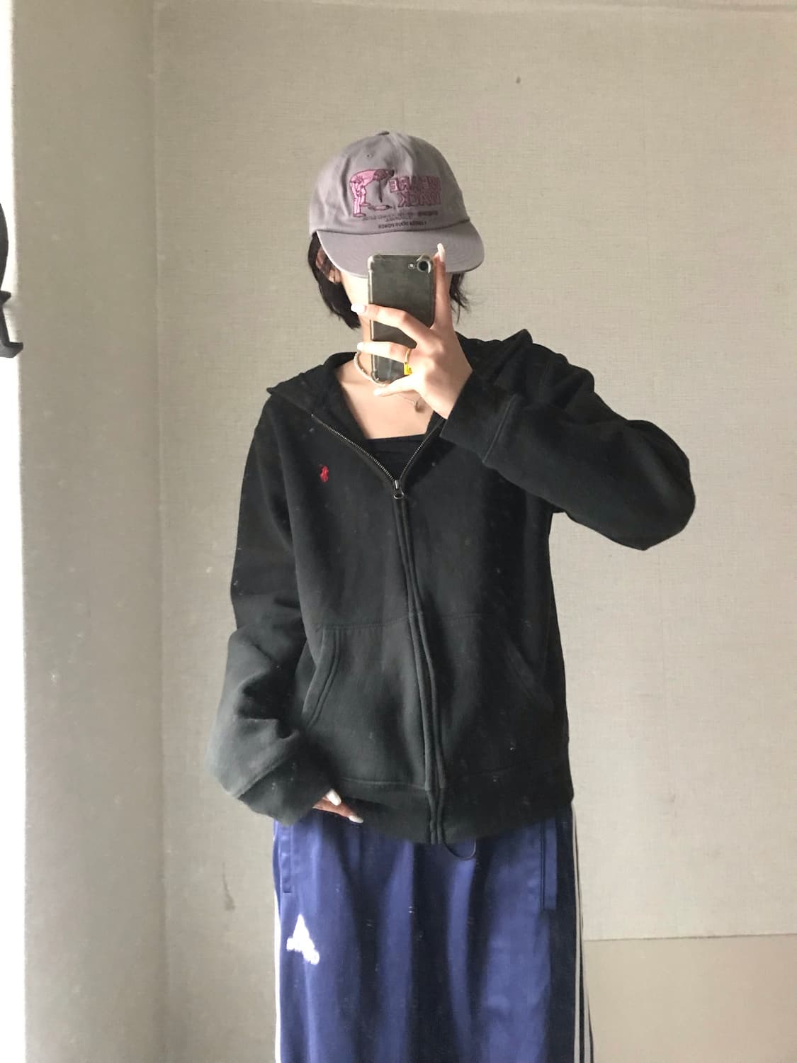 폴로 블랙 후드집업 상품이미지3