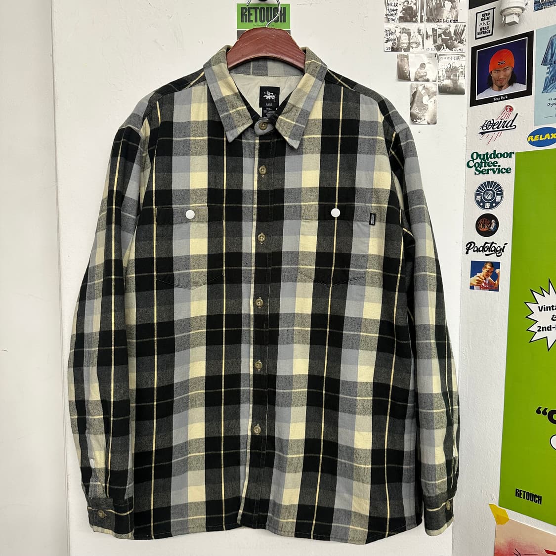 스투시 패디드 플레이드 셔츠 상품이미지1