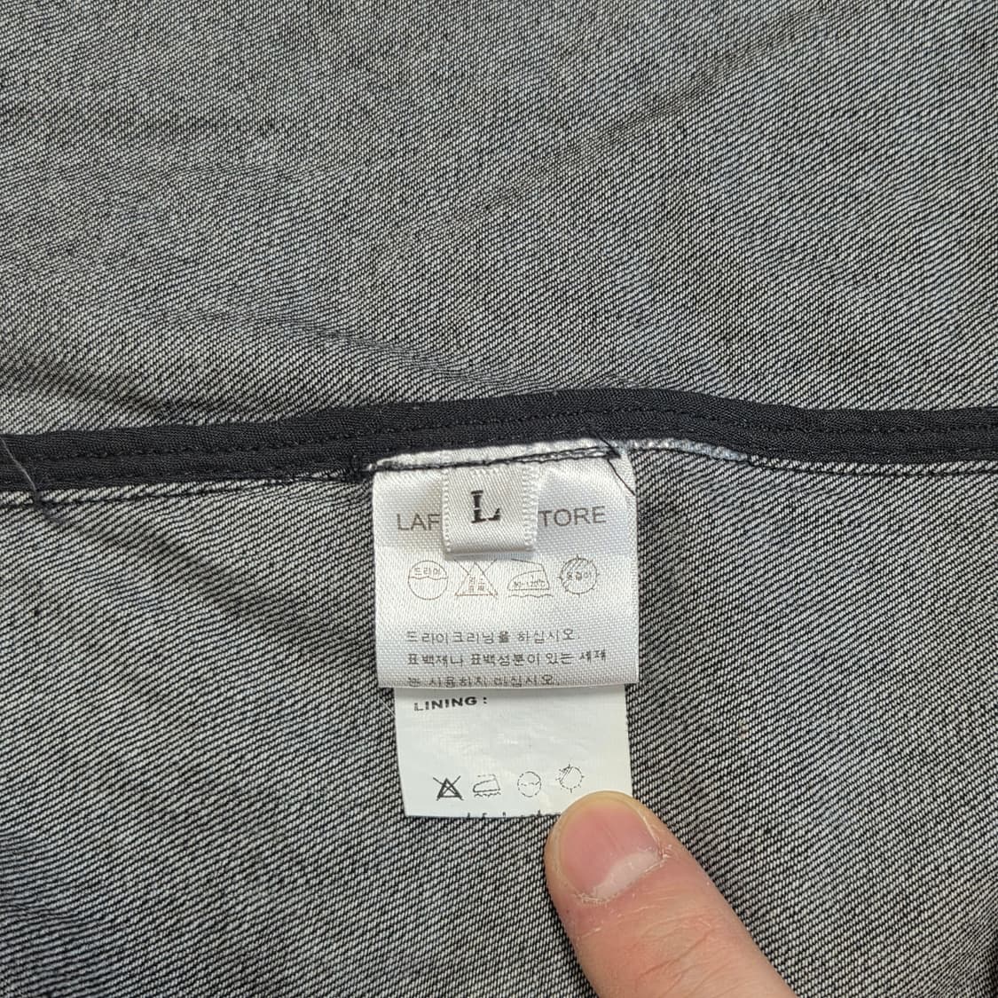 LAFUDGE STORE 라퍼지스토어 블랙 데님 셔츠 상품이미지6