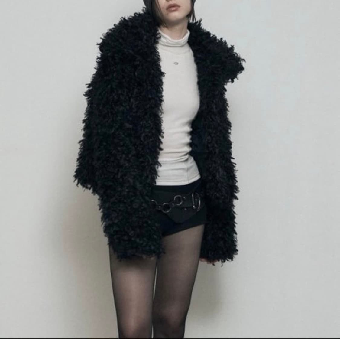 보헤미안서울 보헴서 클라우드 퍼자켓 블랙 cloud fur jacket 상품이미지1